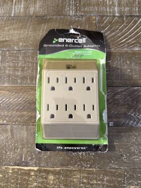61-232 Enercell New Grounded 6 Outlet Adapter
