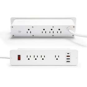 Extencord 755824546301 Double Side Usb C Recessed Power Stripcountertop Plugs 8 Outlets 4 Ports