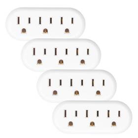 Exttrastar-4 Extrastar Extender Spaced Outlet Spliter Grounded Plug Adapter 3 4