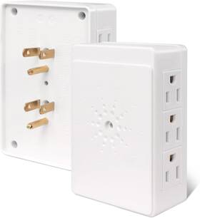 Fl-jc33 Extrastar Plug In Outlet Extender 2 Pack 6 Grounded To The Side Wall Tap