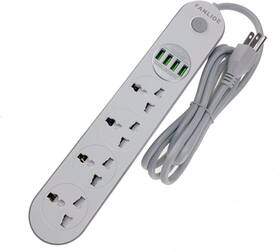 Fanlide 445033325370 Universal Power Strip With Usb Ports Extension Cord