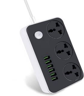 2500w Fantasi 716852386352 Power Strip With Usb Ports 6 Outlets 6.5ft Cord Circuit Breaker Chi