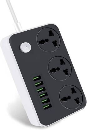 2500w Fantasi 781621391691 Power Strip With Usb Ports 6 Outlets 6.5ft Cord Circuit Breaker