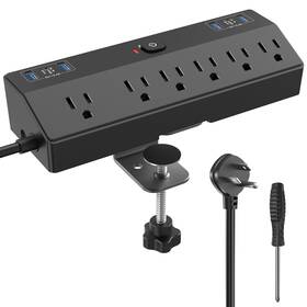 Ds-6-40w Fararaka 40w Fast Charging Desk Clamp Power Strip 2 Pd Usb C Station 10f