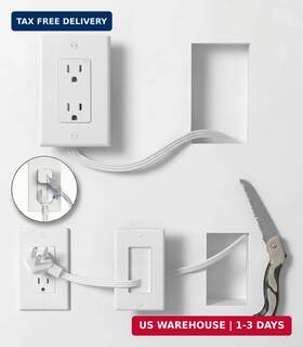 Farlaku 803173331946 In-wall Cable Management Kit With Recessed Outlet Box Dual Extender For
