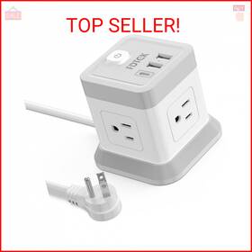 Ak-a2763112 Fdtek Power Strip With Usb Flat Plug Extension Cord 4 Outlets And 3 1