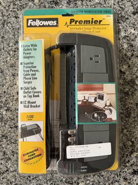 99074 Fellowes 10-outlet Surge Protector 1430 Joules Power Strip Phone Coax Fax New