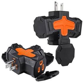 Fiiman 797999589875 3 Outlet Indoor Outdoor Wall Adapter Etl Listed 3-prong Grounded Spli