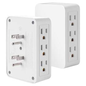 Fiiman 798623989986 6 Outlet Wall Adapter Ul Listed 3-prong Grounded To The Side Pl