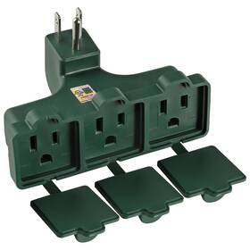 Fiiman 798623990067 3 Outlet Outdoor Wall Adapter Ul Listed 3-prong Grounded Splitter We