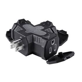 Fiiman 798623990081 3 Outlet Indoor Outdoor Wall Adapter Etl Listed 3-prong Grounded Spli