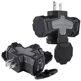 Fiiman 798623990098 3-prong Grounded Indoor Outdoor Wall Adapter Etl Listed Outlet Splitter Wea
