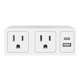 Fwc476w Fisher Tech Essentials 2-ac Outlet And 2-usb Port Slim Surge Protector Wall Tap New