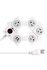 Flexible4a2u Power Strip Surge Protector Multi Outlet Charging Station 611553127757