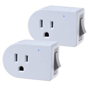 Fosmon 879565009946 Grounded Outlet With On/off Switch 2 Pack 3 Prong Electrical Plug Swit