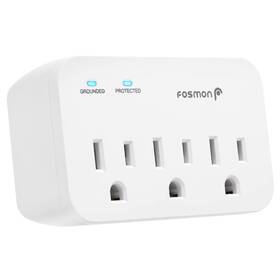C-10793us Fosmon Refrigerator Surge Protector 3 Outlet Heavy Duty Appliance White