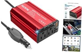 Fs400w Fsatbtne 400w Power Inverter Dc 12v To 110v Ac Car Plug Adapter Outlet Red