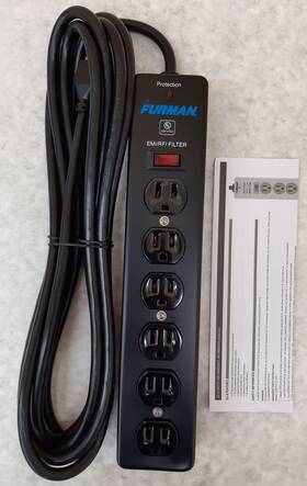10031940 Furman Ss-6 Pro Plugs 6 Outlet Power Strip 120v 15a 540j P/n Rev-a