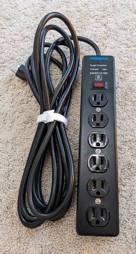 Furman 313028954980 Ss-6 6-outlet Power Conditioner Surge Protection Suppressor Strip 120v