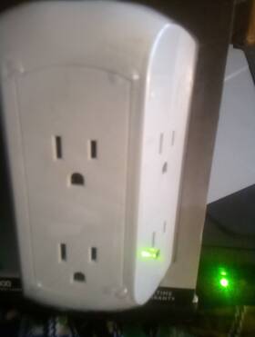 Ge 030878436489 Pro Side-access 6 Outlet Surge Protector White Wall Tap Adapter 15a 43648
