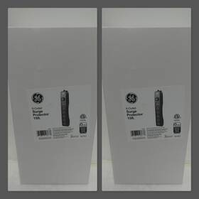 Ge 030878507677 6-outlet 15ft. Surge Protector Black 2-pack
