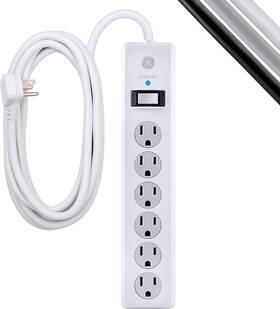 Ge 030878507684 6-outlet Surge Protector 15 Ft Extension Cord Power Strip 800 Joules