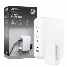 Ge 030878835039 Usb C 5 Outlet Extender Side-access Wall Tap Surge Protector Multi-plug U