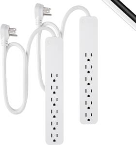 Ge 313095871869 Pro 6-outlet Surge Protector 2 Pack Ft Extension Cord 620 Joules Power S