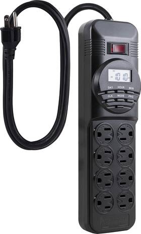 Ge 313099610679 7-day Programmable Power Strip With Digital Timer 8 Grounded Outlets 4 Time