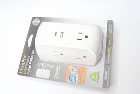 43650 Ge 1-pk 5-outlet Surge Protector 3-prong White