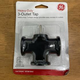 50872 Ge New In Pkg.- 3 Prong Green Power Tap Grounded Heavy Duty Outlet