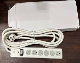 14092 Ge 731215330865 6-outlet Surge Protector 10 Ft Extension Cord Power Strip White