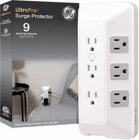 L58dnby1c Ge 9-outlet Surge Protector Multi Plug Outlet Extender Wall Tap Adapter Spaced