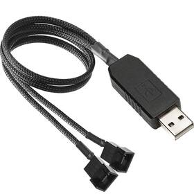 Gebildet E1244 Full Speed 12v Voltage Step-up Usb To Dual 3-pin And 4-pin Pc Fan Sleev