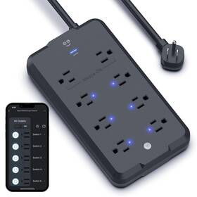 Geeni 194383057833 Surge Ultra Smart Protector 8 Outlet Power Strip With 6 2 Alw