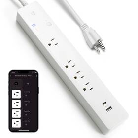 Gn-sw010-199 Geeni Smart Surge Protector - 4 Outlets With Usb C And A Ports