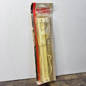 0898vbl Gem Electric The Line Power Strip Fits 8 Track Slide Usa Ivory Vintage