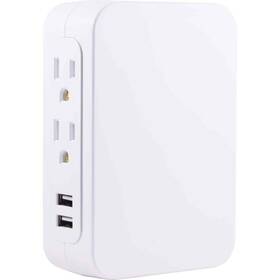 General Electric 030878396707 Ge Pro 5-outlet 2-port Usb Side-access Surge Protector Tap 39670