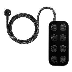 90172671 General Electric Ge 7-outlet Surge Protector With Usb 1470j 2 Usb-a 2.4a 4ft Braided