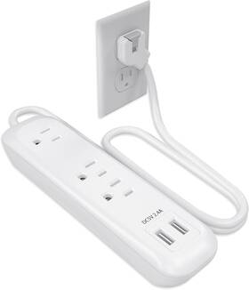 Gerass 726084683754 Flat Plug Power Strip Surge Protector With Usb Ports White Extension Cord 6 Gerass 726084683754 Flat Plug Power Strip Surge Protector With Usb Ports White Extension Cord 6