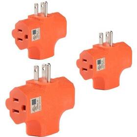 Gfqhf 726972479988 3 Way Plug Adapter Ul Listed Outdoor Outlet Splitter Prong Electrical Ou