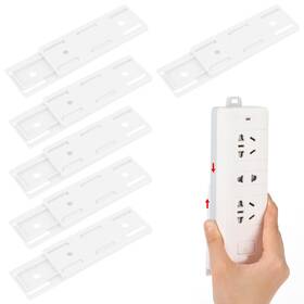 736leccq Giantree 576854 1 6 Pack Self Adhesive Power Strip Holder Desktop