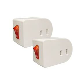Pt-7835bb-2pc Girhlmrx Set Of 2 Prong Grounded Single Port Power Adapters With On/off Switch For Outlet