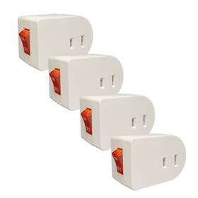 Pt-7835bb-4pc Girhlmrx Pack Of 4 Single Port Power Adapters With Red Indicator On/off Switch For Lighte