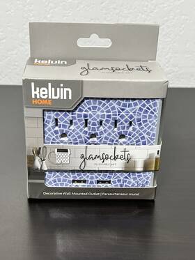 Glamsockets 628110995728 Decorative Wall Outlet Surge Protector Kh-glam-sant New