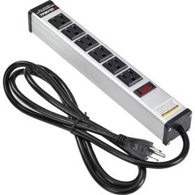 500881 Global Industrial Power Strip Sjt 6 Outlet Ft. Silver