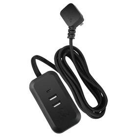 78300 Globe Electric Charging Station With 6ft Fabric Extension Cord 2x Usb-a Char