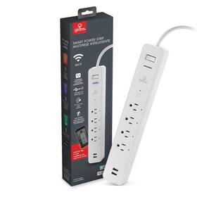 50077 Globe Electric Wifi Smart 4 Ft Surge Protector Power Strip Outlets 2 Usb
