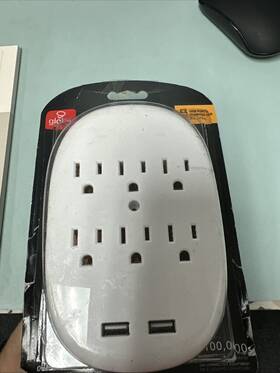 78614 Globe Electric Company 6-outlet 900 Joules 15w Usb&ac Wall Tap Surge Protector