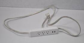 Hm-ps-200 Globe Electric 3 Outlet Designer Series Power Strip White W 2 Usb-c Plugs